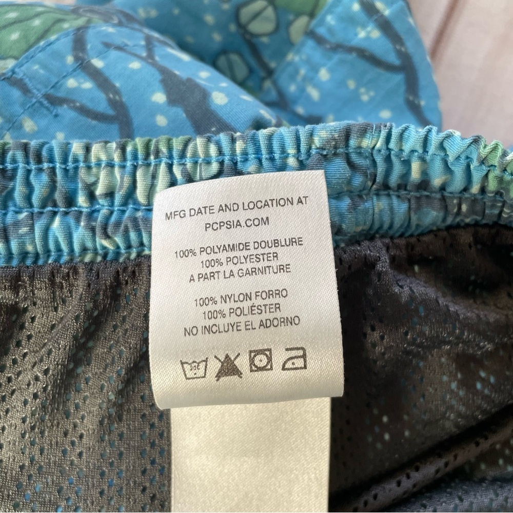 Patagonia Baggies Swim Shorts Mens S Blue 4.5” Long Hexy Fish Radar Active Lined - Picture 12 of 13